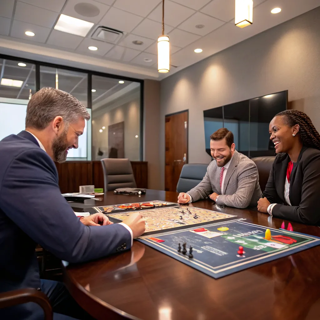 Corporate strategy game night session
